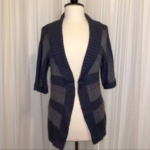Rubbish Short Sleeve Open Front Cardigan Size XL